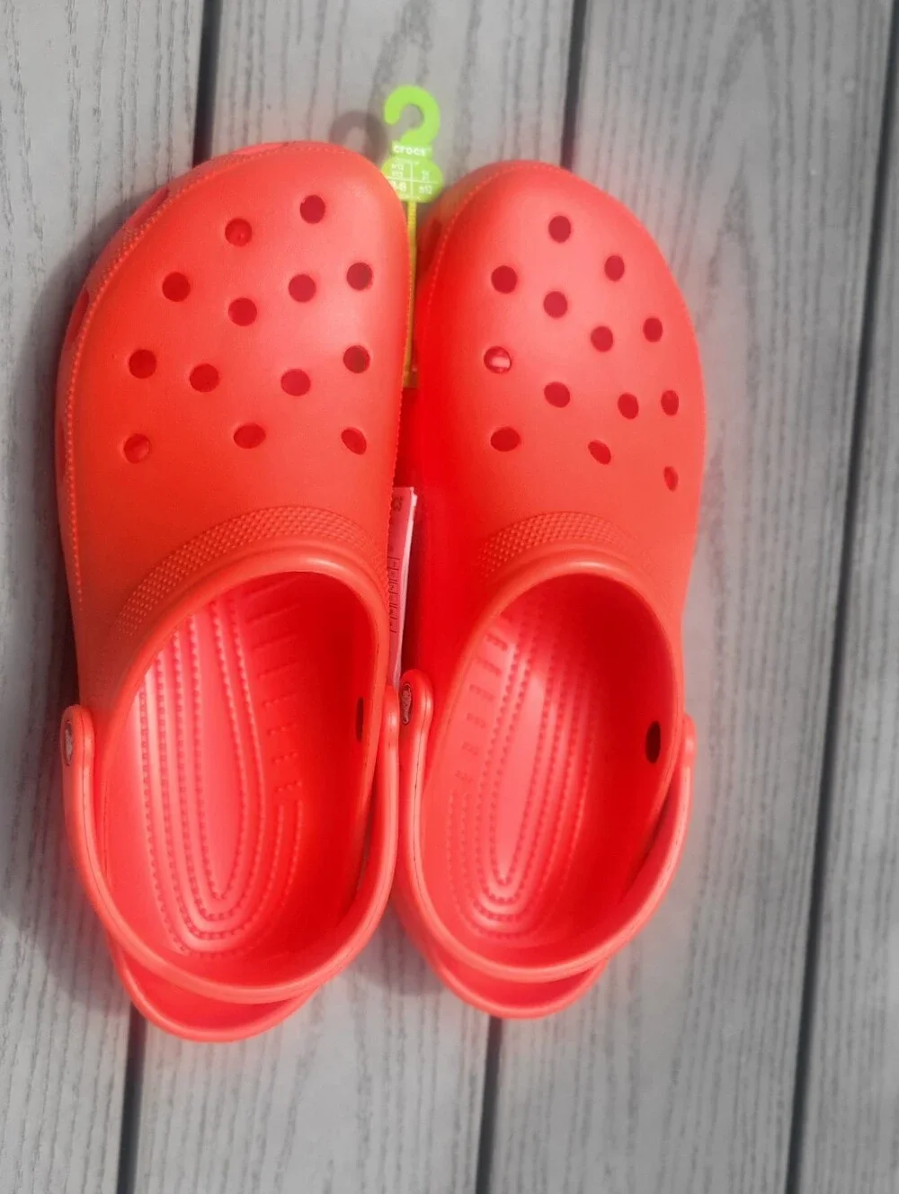 CROCS Classic Clog in Coral-Red Orange Men's Size13 Shoes Sandals
